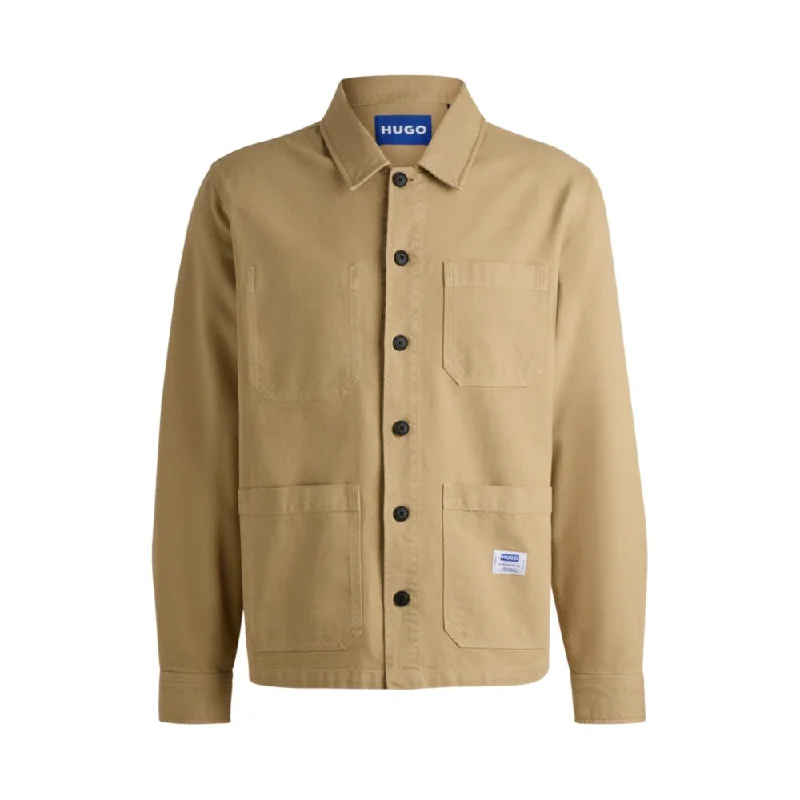 Men's Affordable Shirts for Budget-Friendly StyleCotton-canvas shirt with pocket logo patch Men's Affordable Shirts for Budget-Friendly StyleCotton-canvas shirt with pocket logo patch