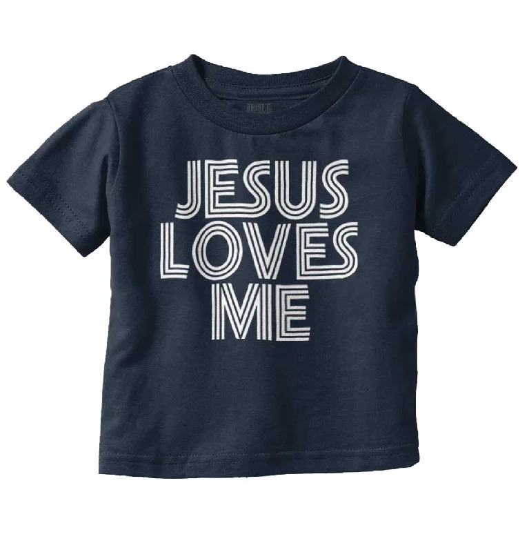 Men's Shirts with Embellished SleevesJesus Loves Me Infant Toddler T-Shirt
