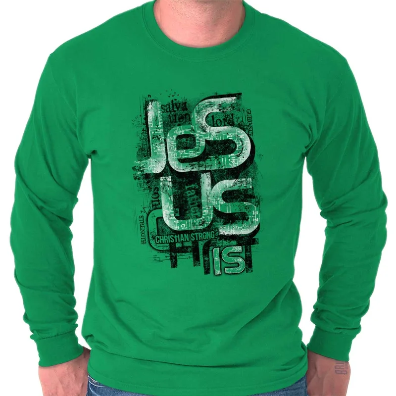 Men's Shirts with Single-Breasted DesignsJesus Christ Long Sleeve T-Shirt