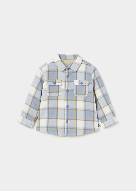 Men's Weekend Shirts for Leisurely OutingsBoy's Check Shirt Jacket In Glacier