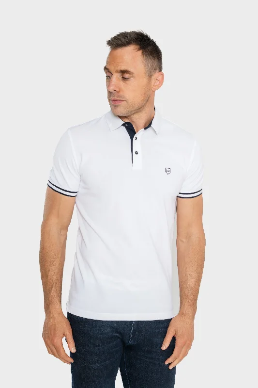 Men's Shirts with Zippered PocketsXV KINGS | LEVUBU-WHITE