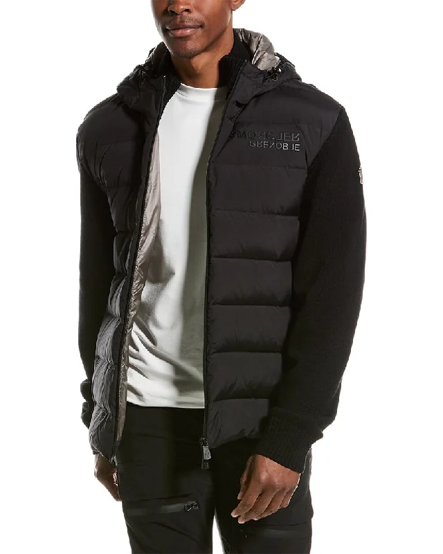 Men's Sweaters with Ribbed CuffsMoncler Wool-Blend Cardigan