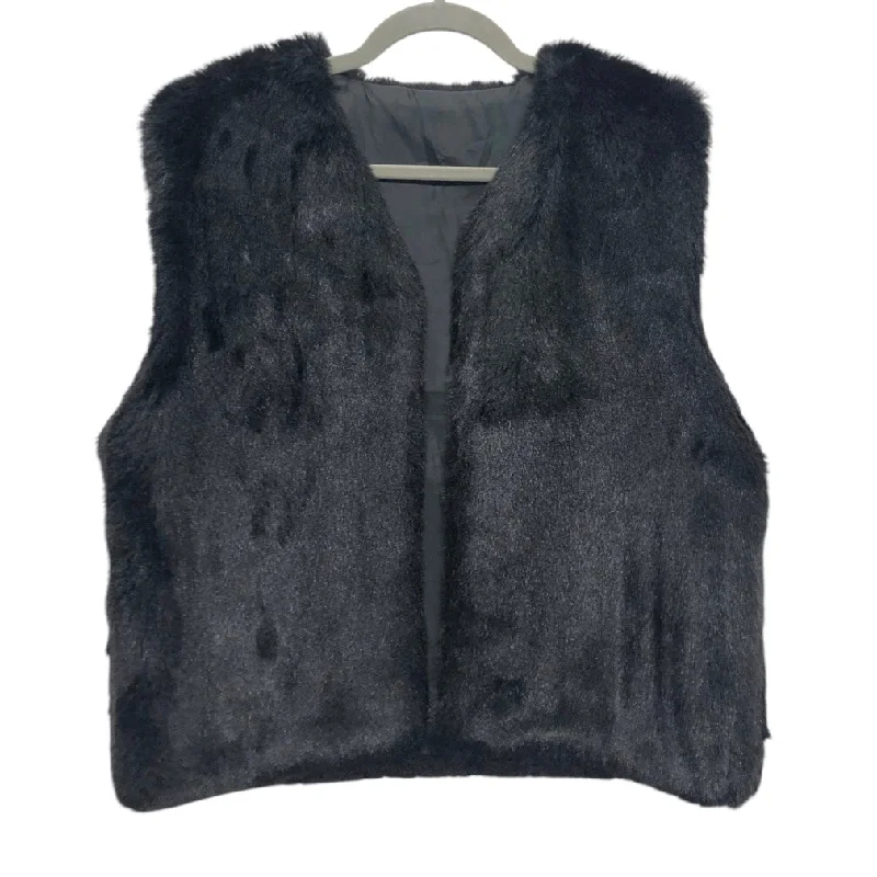Men's Coats with LiningVest Faux Fur & Sherpa By Xoxo In Black, Size:Xl