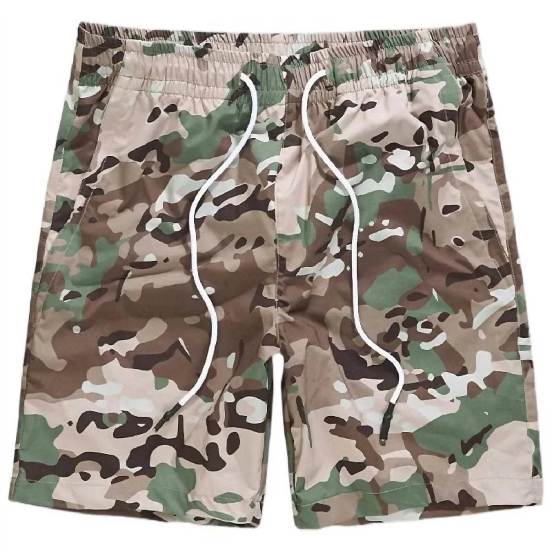 Resilient and Durable Men's Work ShortsMen's Retro Ibiza Lounge Shorts In Camo