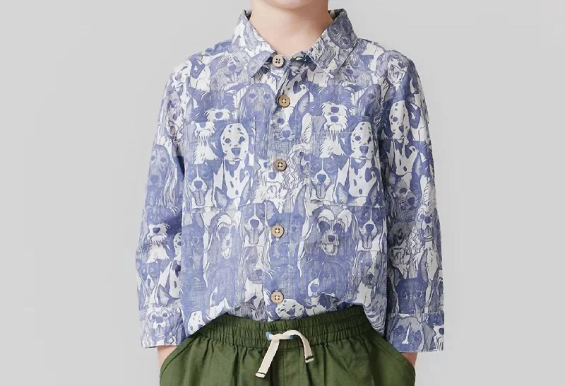 Men's Color-Blocking Shirts for a Statement LookBoys Jack Shirt In Dogs A Plenty