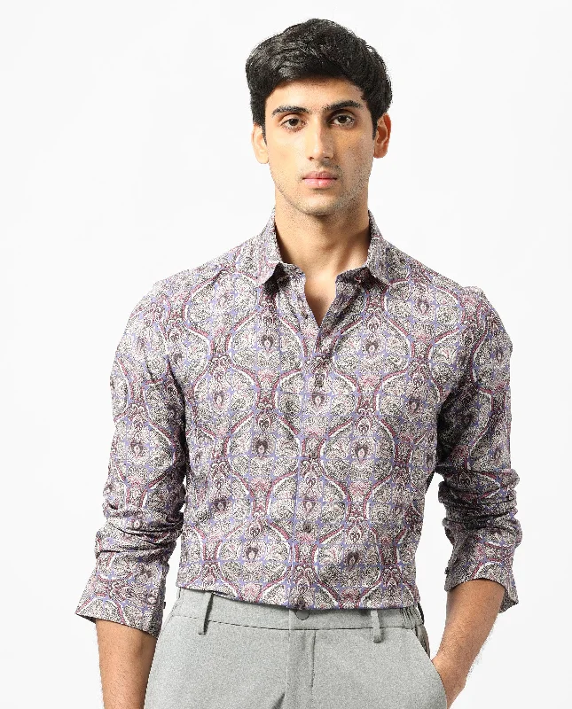 Men's Hawaiian Print Shirts for Luau PartiesRare Rabbit Men's Mosaic Purple Cotton Fabric Paisley Print Full Sleeves Shirt Men's Hawaiian Print Shirts for Luau PartiesRare Rabbit Men's Mosaic Purple Cotton Fabric Paisley Print Full Sleeves Shirt