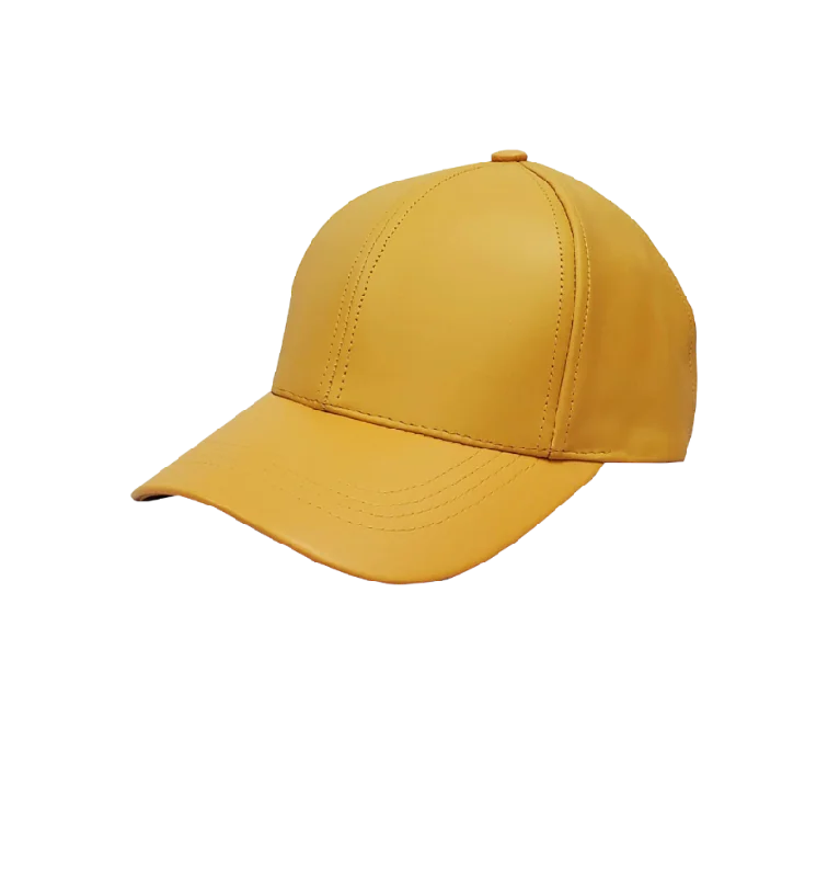 Children's Baseball HatsEmstate Gold Men's Genuine Cowhind Leather Adjustable Baseball Cap Children's Baseball HatsEmstate Gold Men's Genuine Cowhind Leather Adjustable Baseball Cap