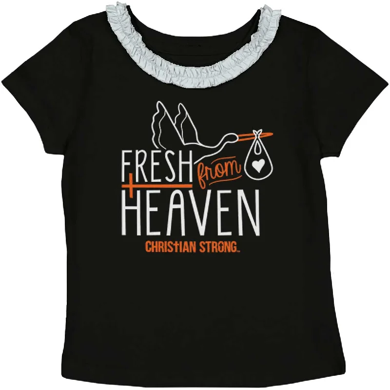 Men's Shirts for HuntingFresh From Heaven Toddler Ruffled Trim T-Shirt
