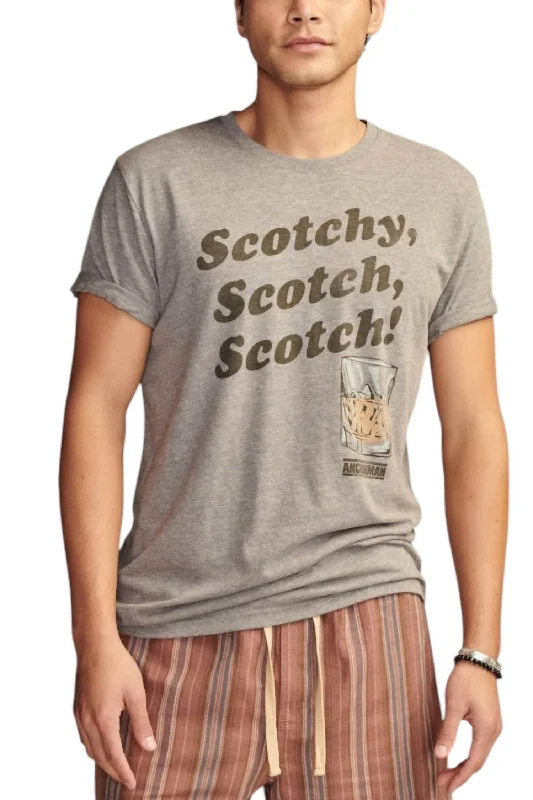 Breathable Men's Mesh TopsAnchorman Scotch Tee In Grey
