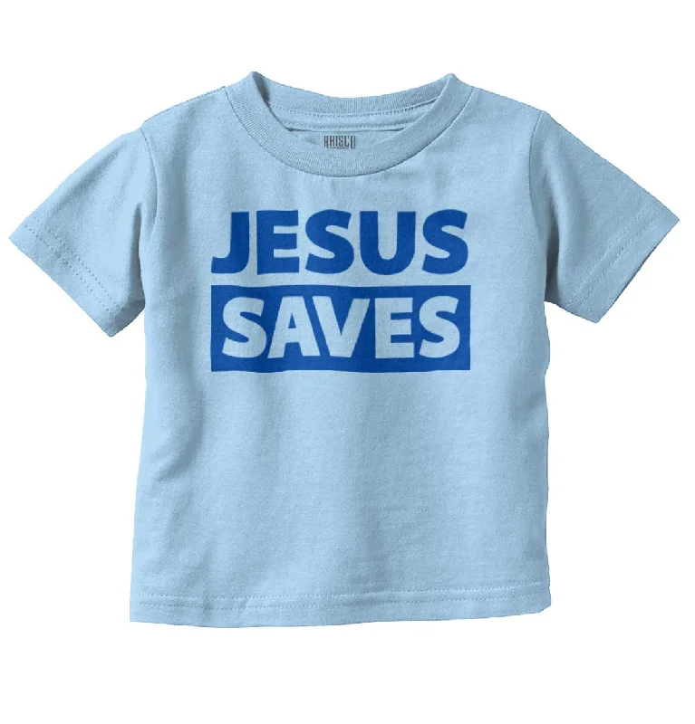 Durable Men's Work ShirtsJesus Saves Infant Toddler T-Shirt