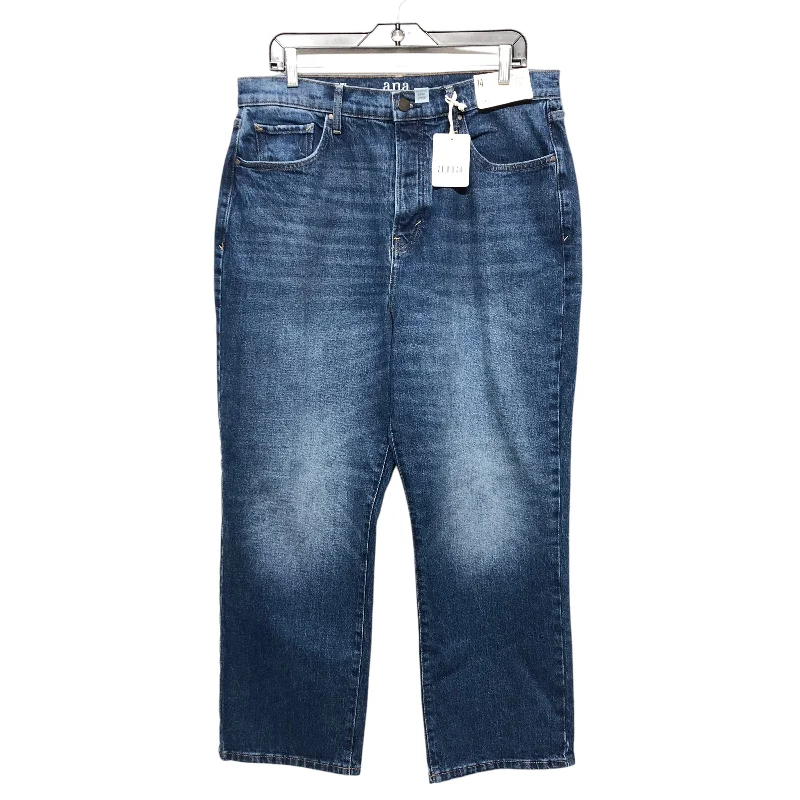 Men's Jeans for Office WearJeans Straight By Ana In Blue Denim, Size:14