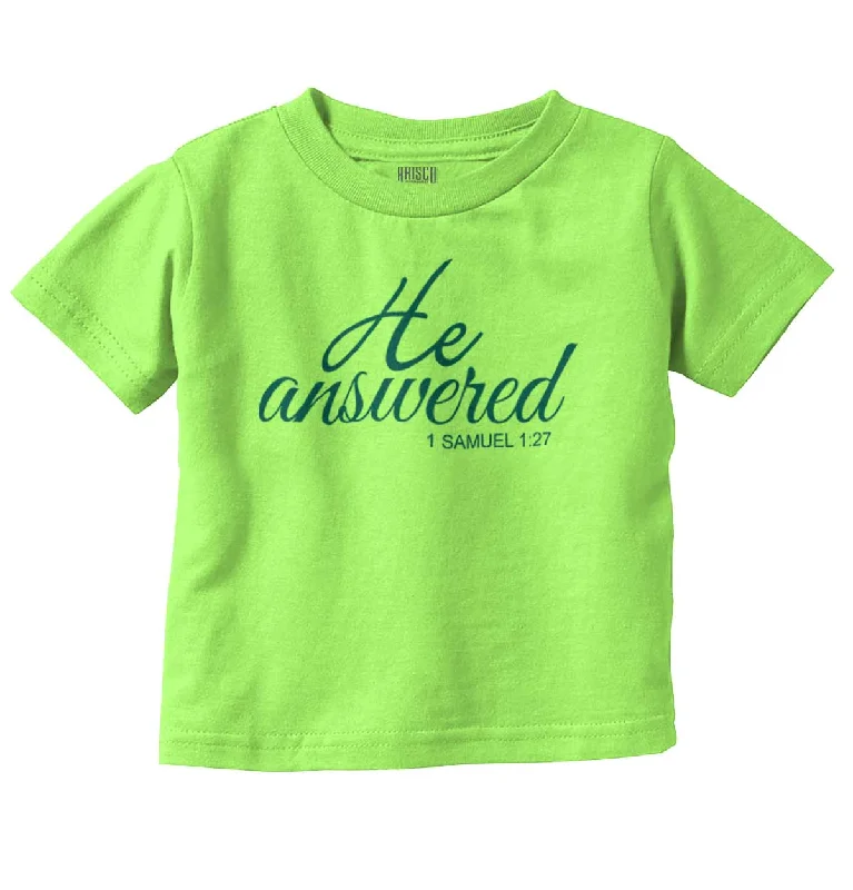 Stylish Men's HenleysHe Answered Infant Toddler T-Shirt
