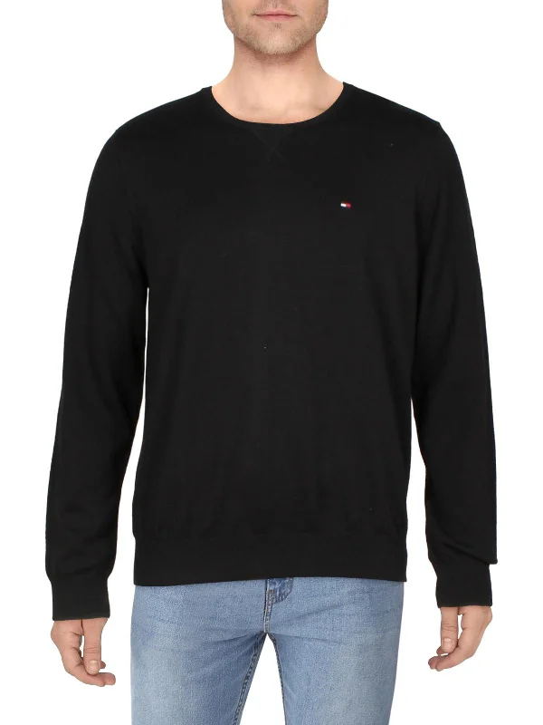 Men's Sweaters with Belt AttachmentsMens Crewneck Casual Pullover Sweater
