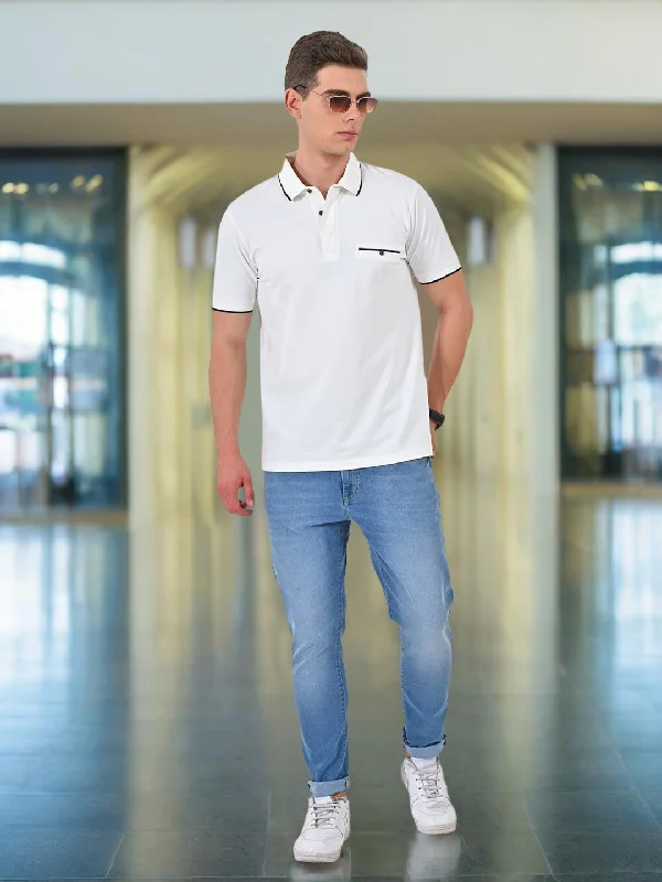 Men's Short-Sleeved ShirtsMen Solid Polo T-Shirt