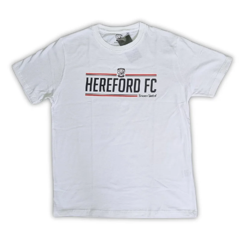 Men's Casual Shirts for Everyday WearWhite 'Hereford FC' Dalton T-Shirt - Adult