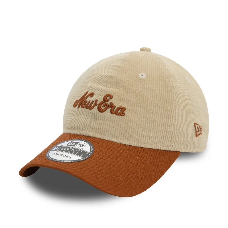 Oversized Fedora HatsNew Era Script Cord Light Beige 9TWENTY Adjustable Cap