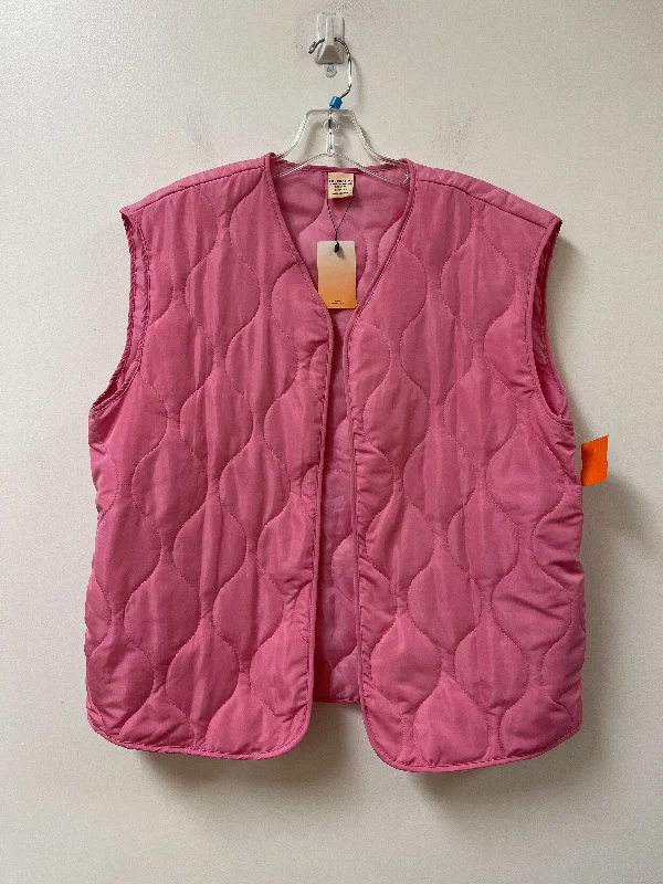 Men's Coats with Contrast StitchingVest Puffer & Quilted By Shein  Size: L