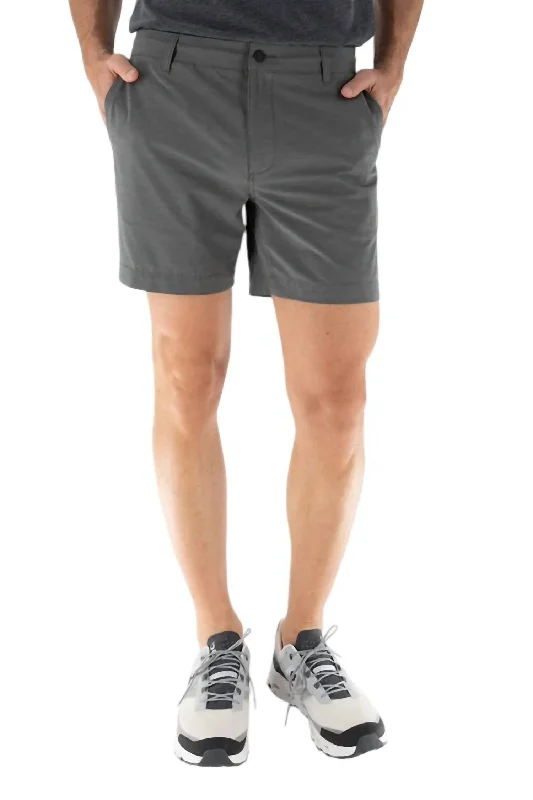 Fashionable Men's Patterned ShortsHybrid Shorts In Grey