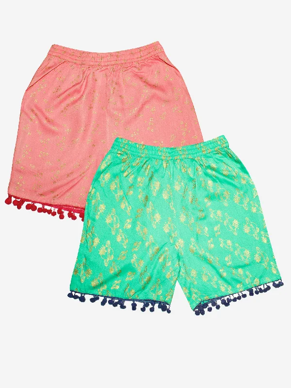 Peach & Lt Green