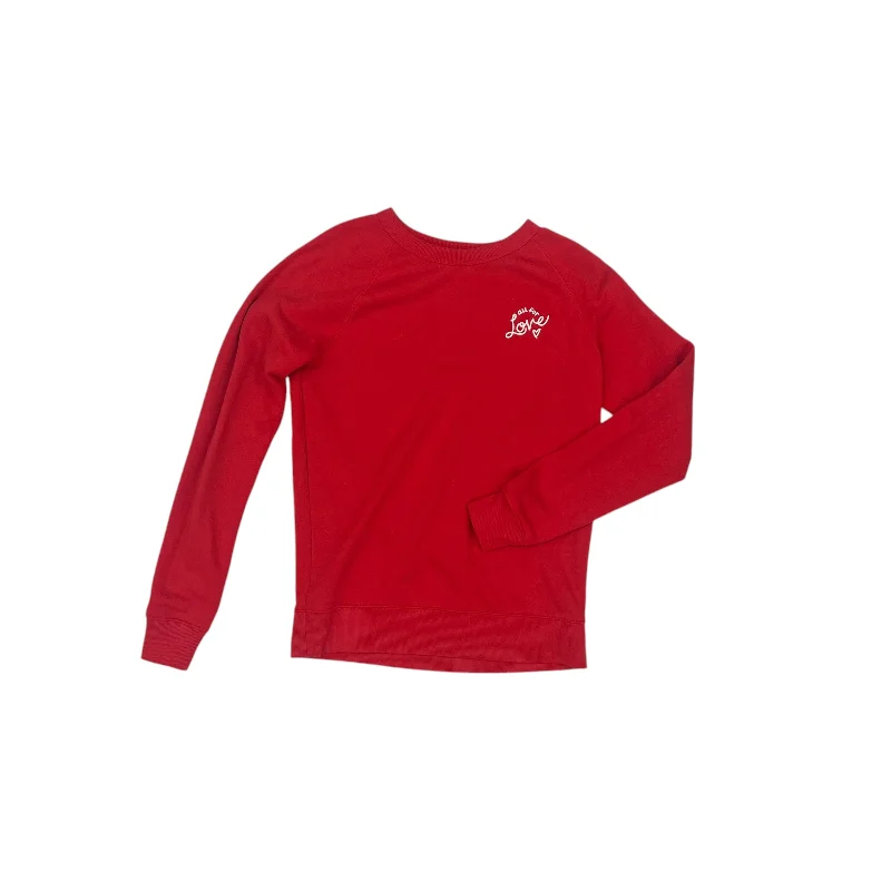 Men's Hoodies with Hidden PocketsSweatshirt Crewneck By Old Navy In Red, Size:Xs