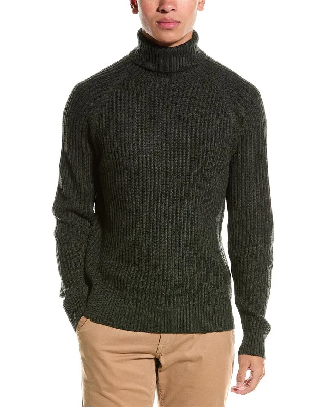 Men's Sweaters with Roll-Neck DesignsTodd Snyder Fisherman Stitch Wool