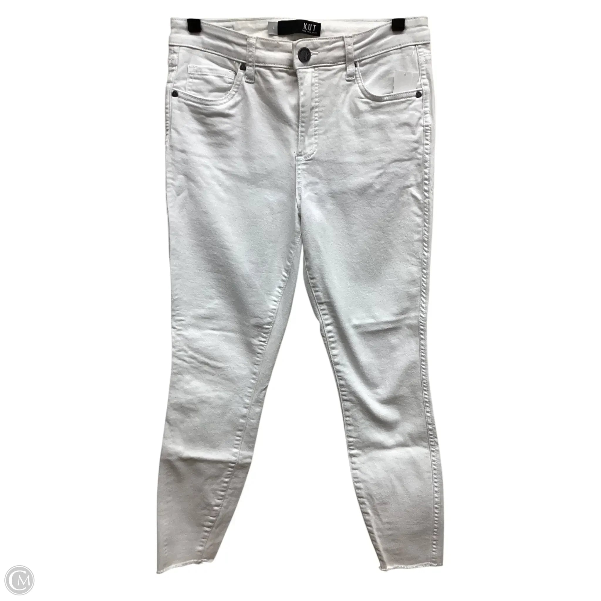 Elegant Straight-Leg Men's JeansJeans Skinny By Kut In White Denim, Size: 4