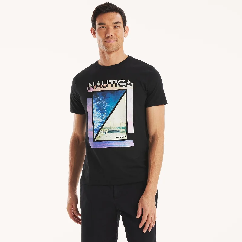 Men's Shirts with High NecksNautica Mens Modern Sailing Graphic T-Shirt