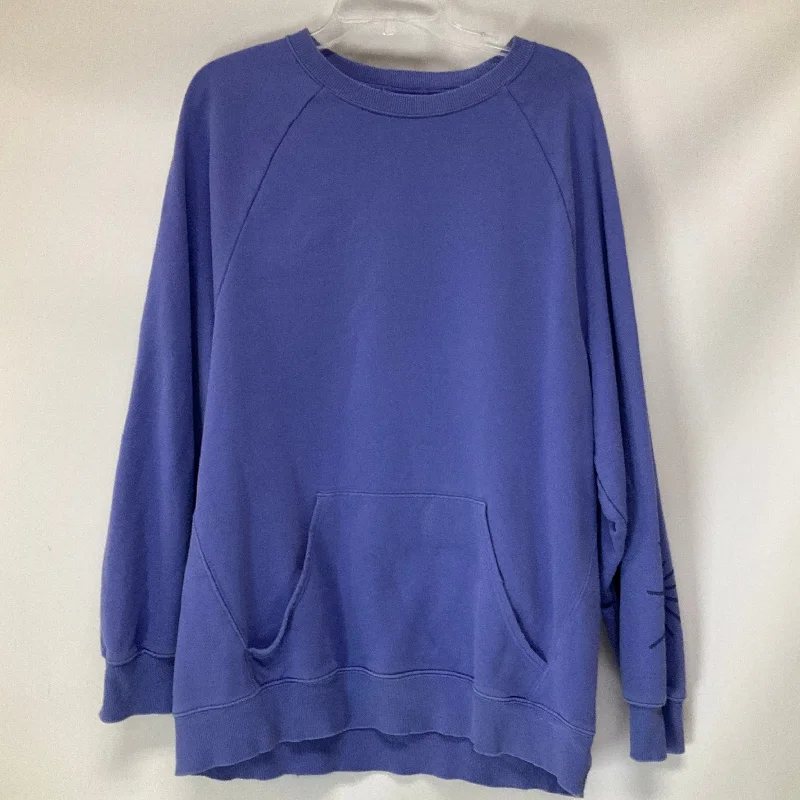 Elevated Men's Lounge HoodiesSweatshirt Crewneck By Aerie In Purple, Size: M