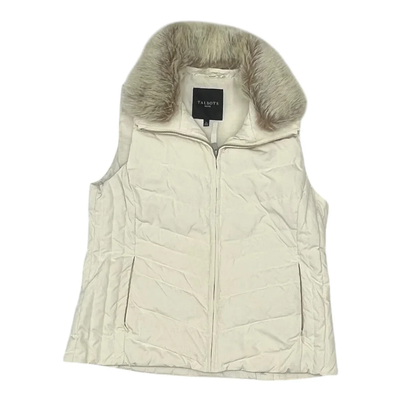 Men's Coats Made in ItalyVest Puffer & Quilted By Talbots In Cream, Size:22Womens