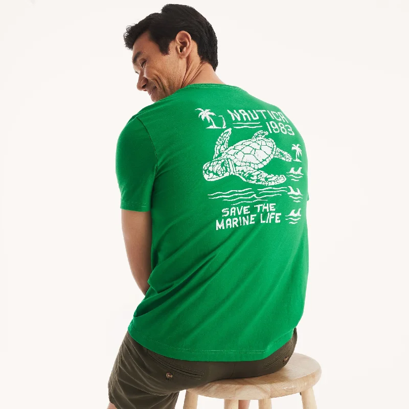 Men's Shirts with Hidden ButtonsNautica Mens Marine Life Graphic T-Shirt