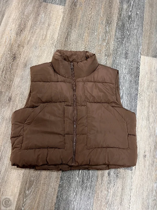 Men's Coats with Down InsulationVest Puffer & Quilted By The Nines In Brown, Size: L Men's Coats with Down InsulationVest Puffer & Quilted By The Nines In Brown, Size: L