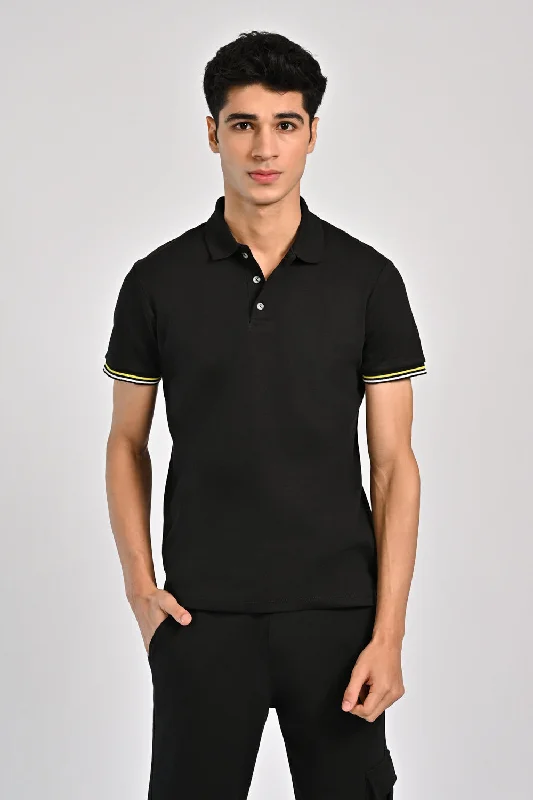 Men's Shirts with Appliquéd SleevesSUPER SOFT TIPPING POLO