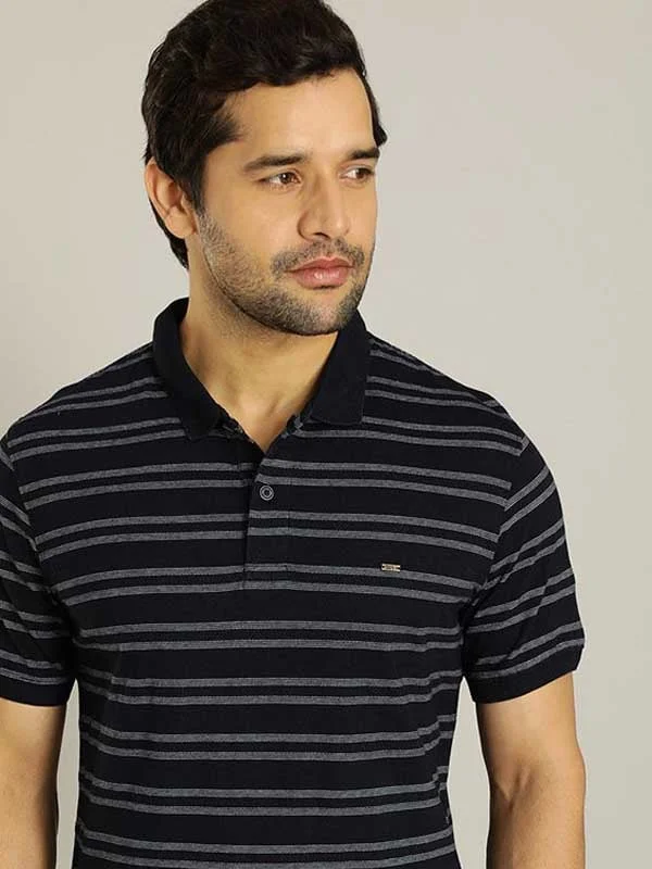 Men's Shirts with Pocket SquaresMen Striped Polo T-Shirt