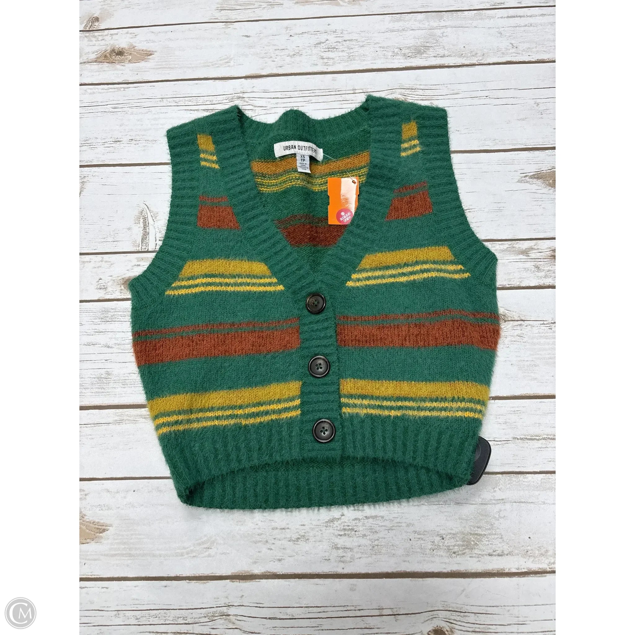 Men's Coats for HikingVest Sweater By Urban Outfitters In Multi-colored, Size: Xs