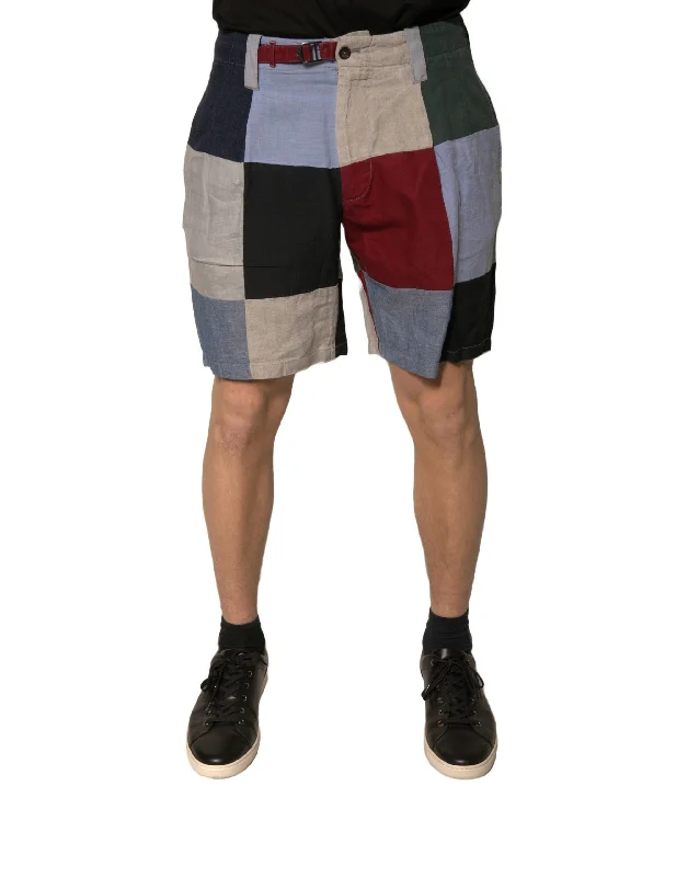Functional and Practical Men's Multi-Pocket Cargo ShortsDolce & Gabbana multi Patchwork Linen Men Chino Men's Shorts (Pre-Owned) Functional and Practical Men's Multi-Pocket Cargo ShortsDolce & Gabbana multi Patchwork Linen Men Chino Men's Shorts (Pre-Owned)