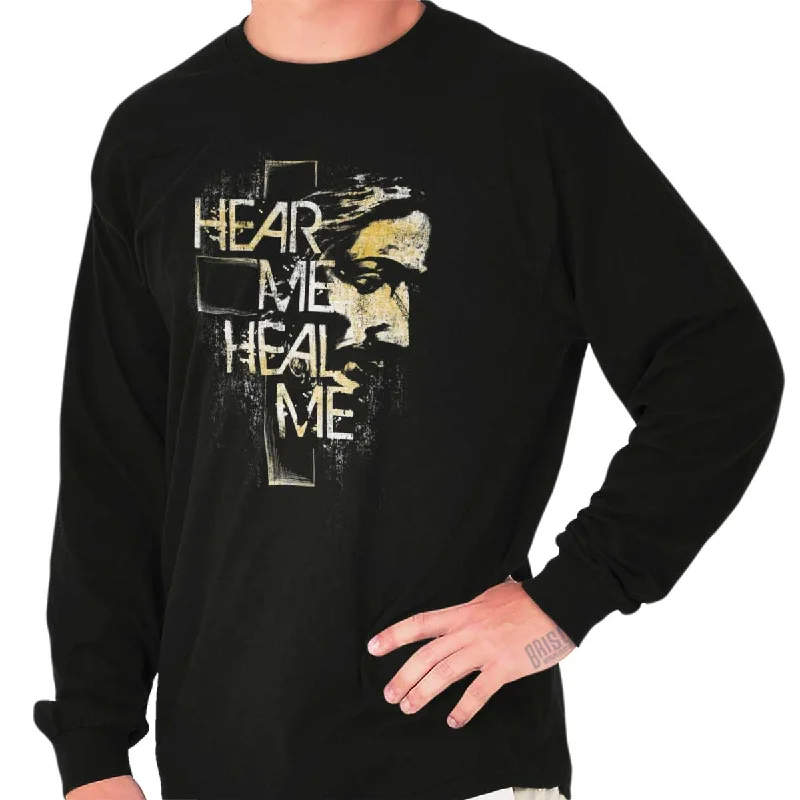 Men's Shirts with Wingtip CollarsHear Me Heal Me Long Sleeve T-Shirt