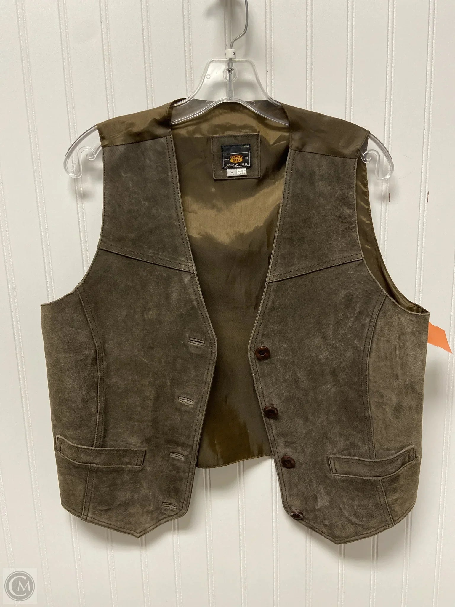 Men's Coats with Velcro ClosuresVest Other By Route 66 In Brown, Size: M