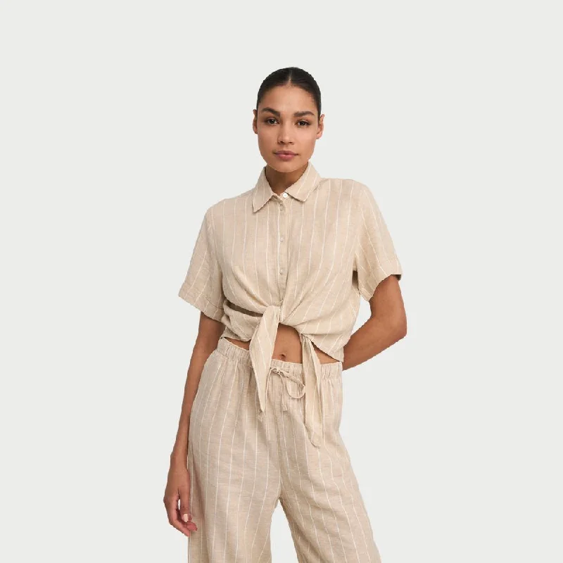 Men's Travel Shirts for Easy PackingStriped Linen Shirt