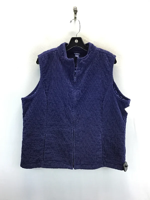 Men's Coats with Adjustable HemsVest Other By Basic Editions In Navy, Size: 2x