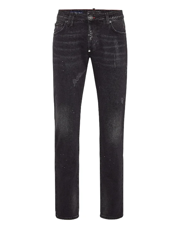 Men's Jeans with Functional PocketsSuper Straight Cut Trousers