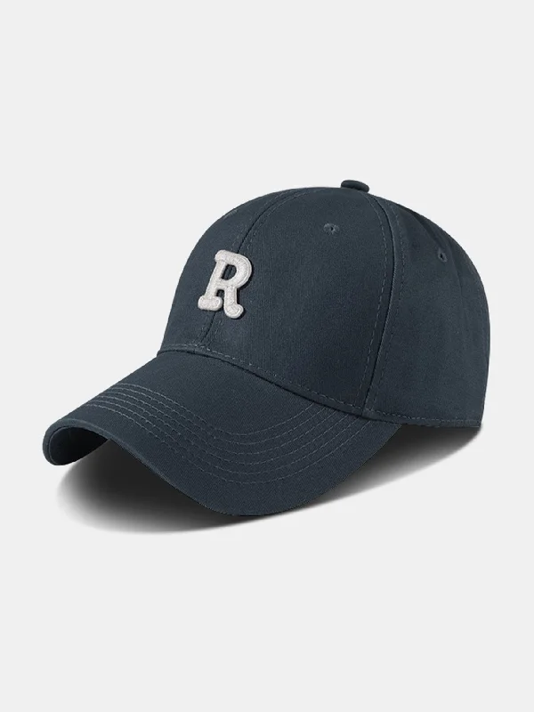 Affordable Winter HatsLetter R Cotton Baseball Cap
