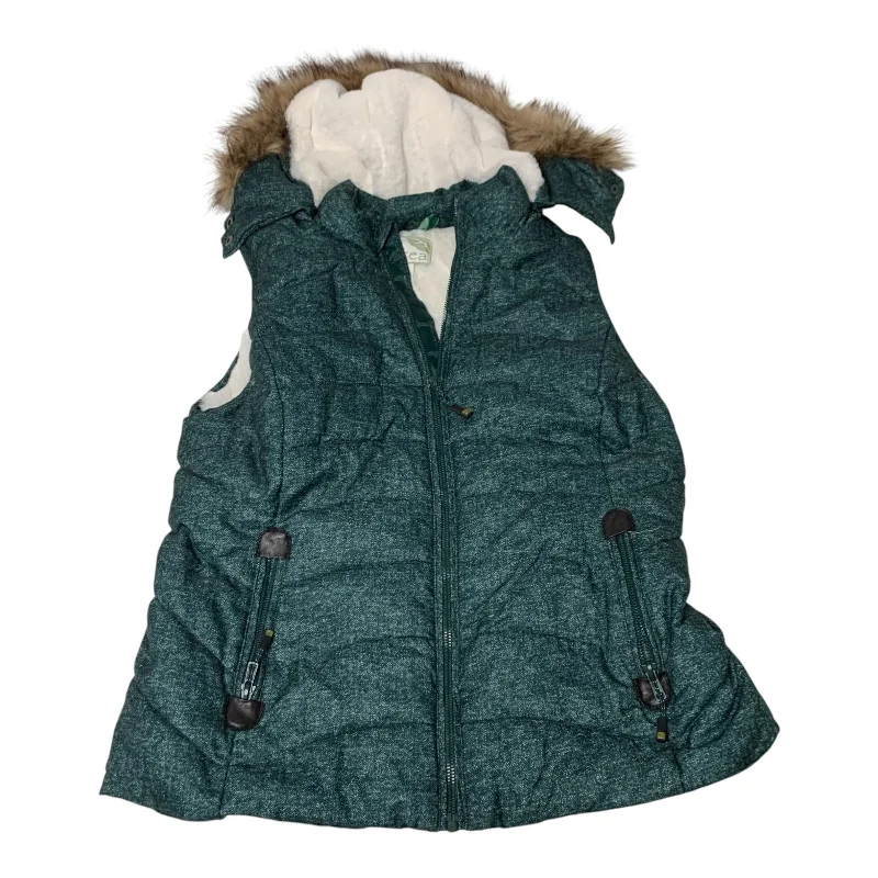 Practical Men's RaincoatsVest Puffer & Quilted By Green Tea In Green, Size: L