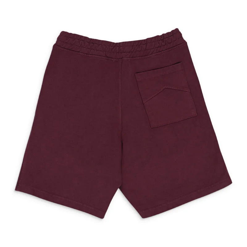 Yoga-Friendly Men's Stretch and Flex ShortsTERRY MAROON SHORTS