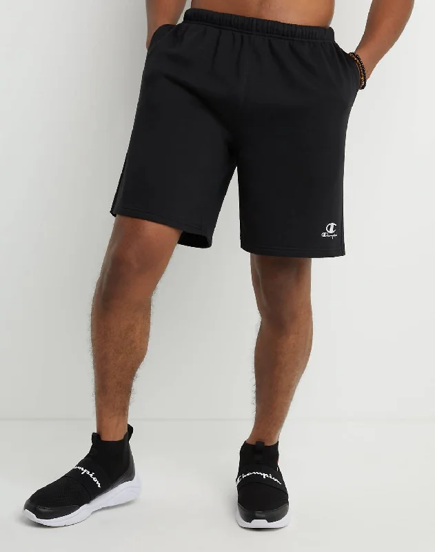Lightweight Men's Travel ShortsClassic Fleece Shorts In Black