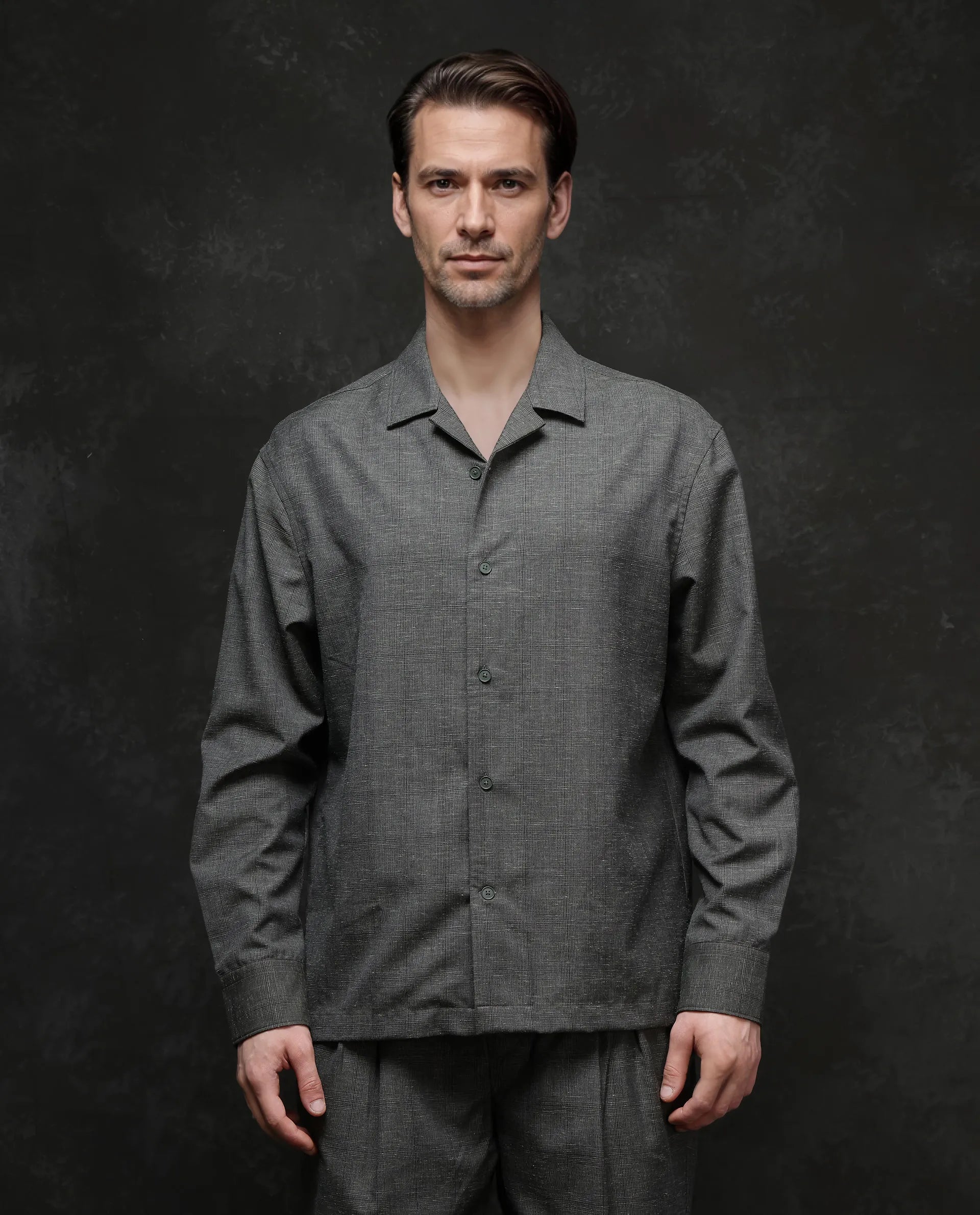 Men's Organic Cotton Shirts for Eco-ConsciousnessRare Rabbit Men Reno Dark Green Full Sleeve Collared Neck Button Closure Regular Fit Checks Shirt