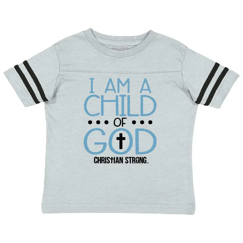 Men's Shirts with Antimicrobial TreatmentCross Of God Toddler Football Jersey T-shirt