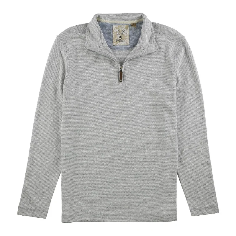 Men's Sweaters with Fair Isle PatternsTasso Elba Mens Quarter Zip-Up Pullover Sweater, Grey, Small