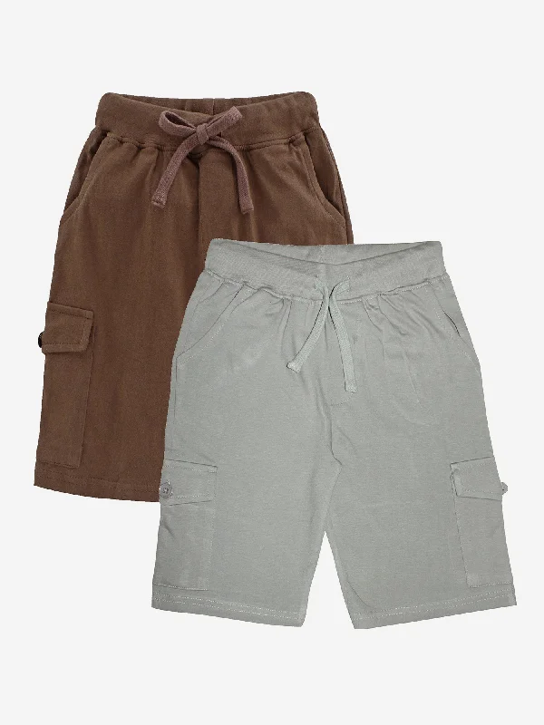 Tailored Men's Chino ShortsBoy's Knee Length Cotton Jersey Cargo Shorts- Pack of 2 Tailored Men's Chino ShortsBoy's Knee Length Cotton Jersey Cargo Shorts- Pack of 2