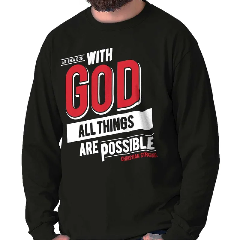 Men's Short-Sleeved ShirtsAll Things Are Possible Long Sleeve T-Shirt