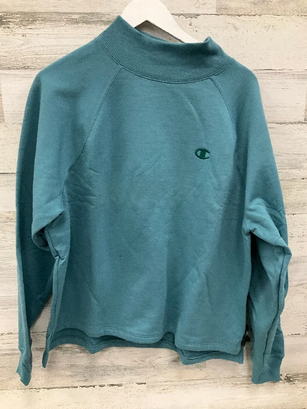 Men's Hoodies for Short MenAthletic Sweatshirt Collar By Champion In Aqua, Size: Xl